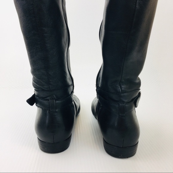 JOAN & DAVID Black Leather Knee Boots - Picture 9 of 16